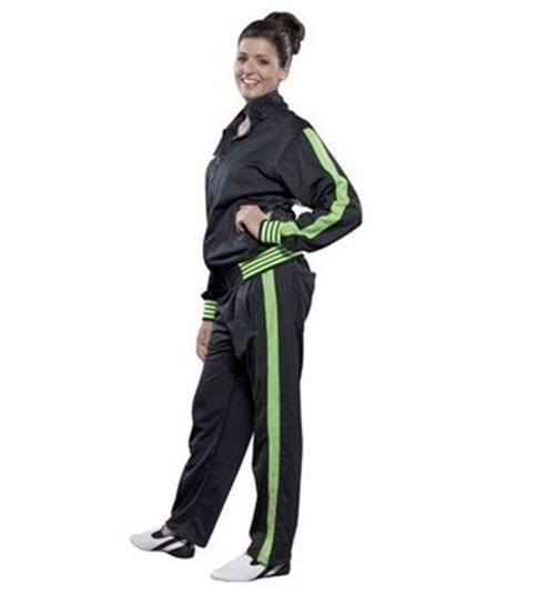 black and neon green tracksuit